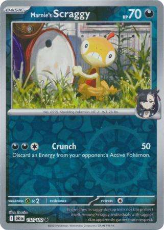 Pokemon Trading Card Game - Marnie's Scraggy - 132/182 - Reverse Holo - Destined Rivals