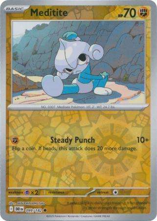 Pokemon Trading Card Game - Meditite - 099/182 - Reverse Holo - Destined Rivals