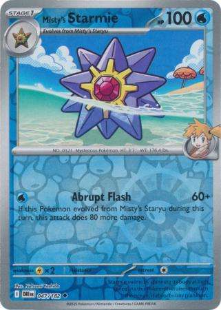 Pokemon Trading Card Game - Misty's Starmie - 047/182 - Reverse Holo - Destined Rivals