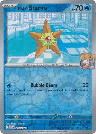 Pokemon Trading Card Game - Misty's Staryu - 046/180 - Reverse Holo - Destined Rivals