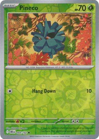 Pokemon Trading Card Game - Pineco - 004/182 - Reverse Holo - Destined Rivals