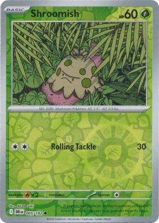 Pokemon Trading Card Game - Shroomish - 005/182 - Reverse Holo - Destined Rivals