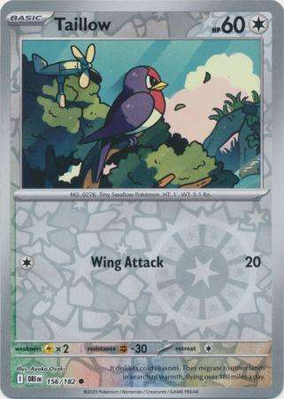 Pokemon Trading Card Game - Taillow - 156/182 - Reverse Holo - Destined Rivals