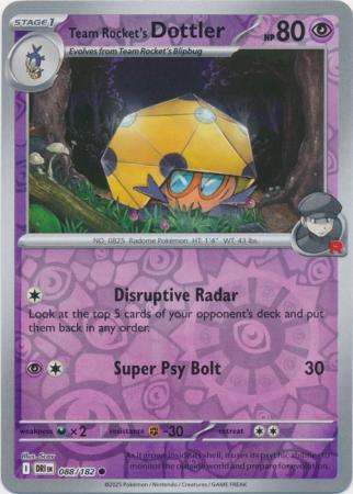 Pokemon Trading Card Game - Team Rocket's Dottler - 088/182 - Reverse Holo - Destined Rivals
