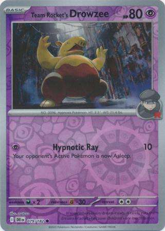 Pokemon Trading Card Game - Team Rocket's Drowzee - 079/182 - Reverse Holo - Destined Rivals