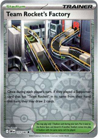 Pokemon Trading Card Game - Team Rocket's Factory - 173/182 Uncommon Reverse Holo - Destined Rivals