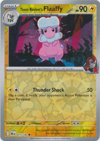 Pokemon Trading Card Game - Team Rocket's Flaaffy - 073/182 - Reverse Holo - Destined Rivals