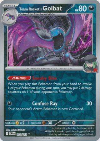 Pokemon Trading Card Game - Team Rocket's Golbat - 121/182 - Reverse Holo - Destined Rivals
