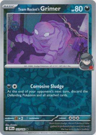 Pokemon Trading Card Game - Team Rocket's Grimer - 123/182 - Reverse Holo - Destined Rivals