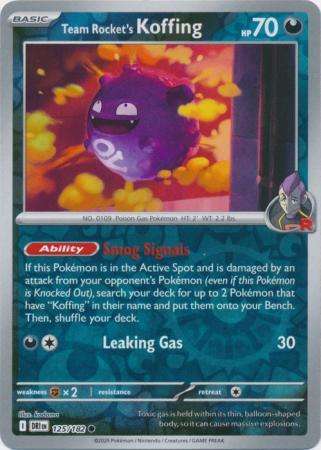 Pokemon Trading Card Game - Team Rocket's Koffing - 125/182 - Reverse Holo - Destined Rivals