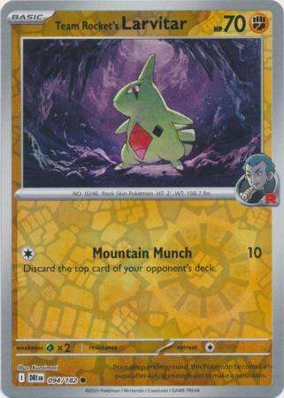 Pokemon Trading Card Game - Team Rocket's Larvitar - 094/182 - Reverse Holo - Destined Rivals
