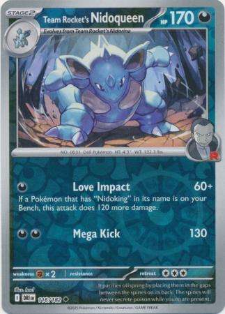 Pokemon Trading Card Game - Team Rocket's Nidoqueen - 116/182 - Reverse Holo - Destined Rivals