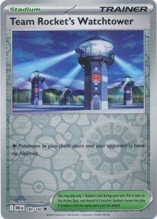 Pokemon Trading Card Game - Team Rocket's Watchtower - 180/182 Reverse Holo - Destined Rivals