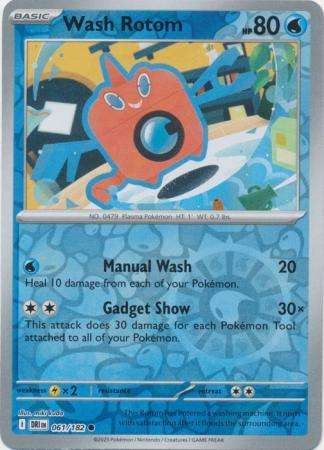 Pokemon Trading Card Game - Wash Rotom - 061/182 - Reverse Holo - Destined Rivals