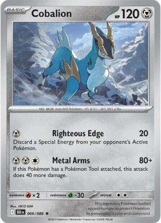 Pokemon Trading Card Game - Cobalion - 066/086 - Holo Rare Scarlet & Violet: Black Bolt