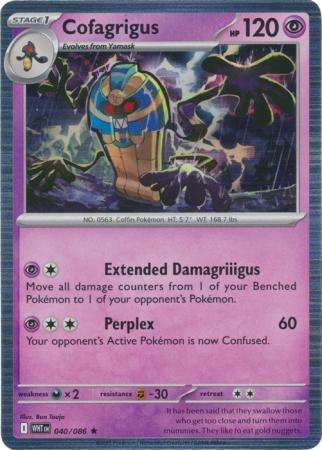 Pokemon Trading Card Game - Cofagrigus - 040/086 - Holo Rare Scarlet & Violet: White Flare