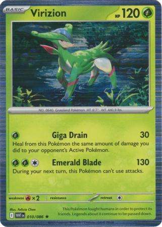 Pokemon Trading Card Game - Virizion - 010/086 - Holo Rare Scarlet & Violet: White Flare