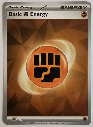 Pokemon Trading Card Game - 2025 Prismatic Evolutions Holo Basic Fighting Energy 014