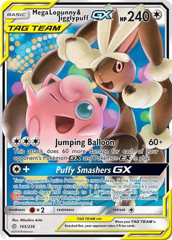 Pokemon Trading Card Game - Mega Lopunny & Jigglypuff GX - SM - Cosmic Eclipse (SM12)