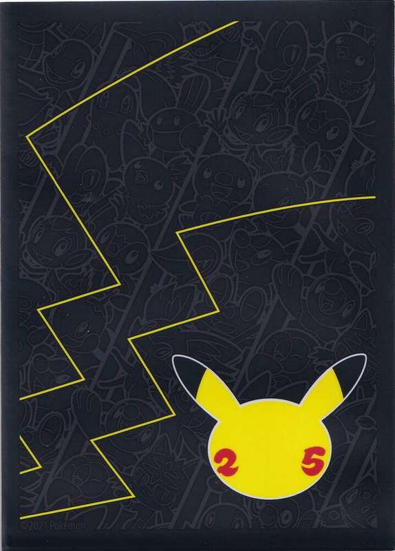Pokemon Trading Card Game - Celebrations Elite Trainer Box Card Sleeves - 25 Pikachu (65)