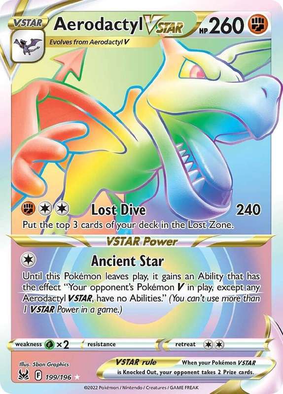 Pokemon Trading Card Game - Aerodactyl VSTAR (Secret) - SWSH11: Lost Origin