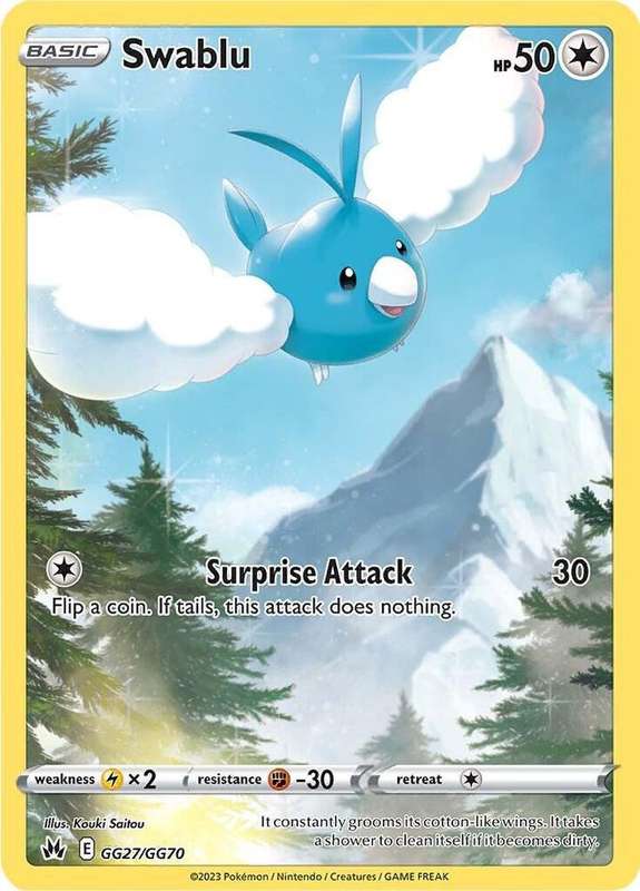 Pokemon Trading Card Game - Swablu - Crown Zenith: Galarian Gallery (CRZ:GG)