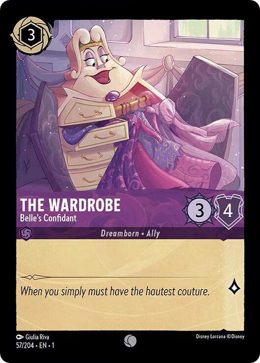 Disney Lorcana Trading Card Game - The Wardrobe - Belle's Confidant - The First Chapter (1)