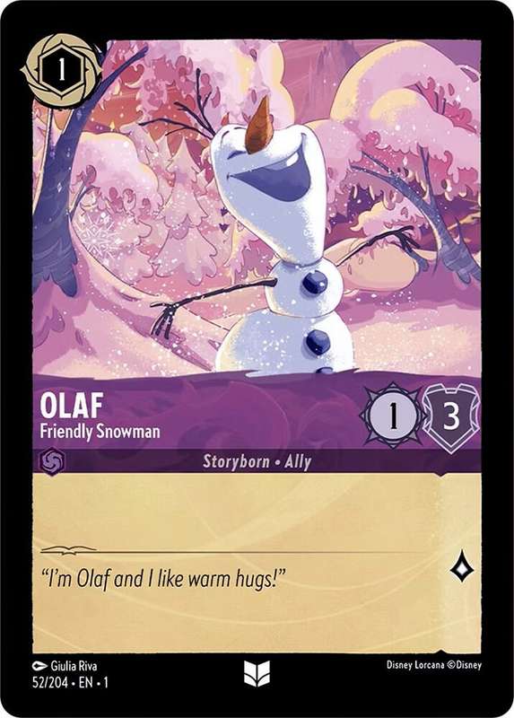 Disney Lorcana Trading Card Game - Olaf - Friendly Snowman - The First Chapter (1)