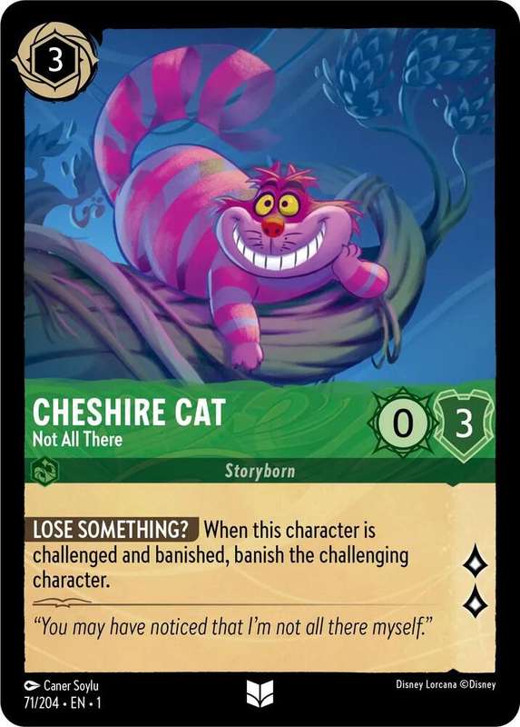 Disney Lorcana Trading Card Game - Cheshire Cat - Not All There - The First Chapter (1)