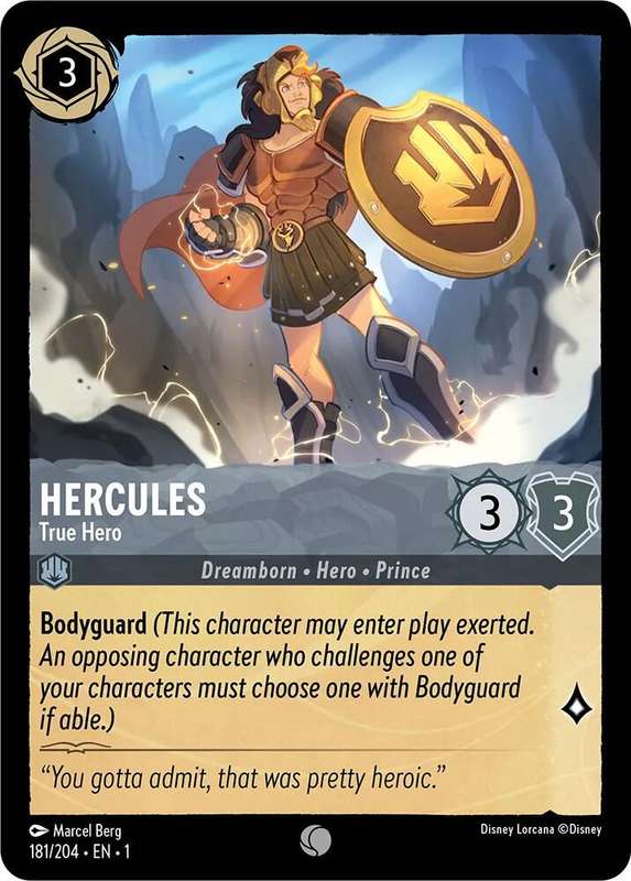 Disney Lorcana Trading Card Game - Hercules - True Hero - The First Chapter (1)