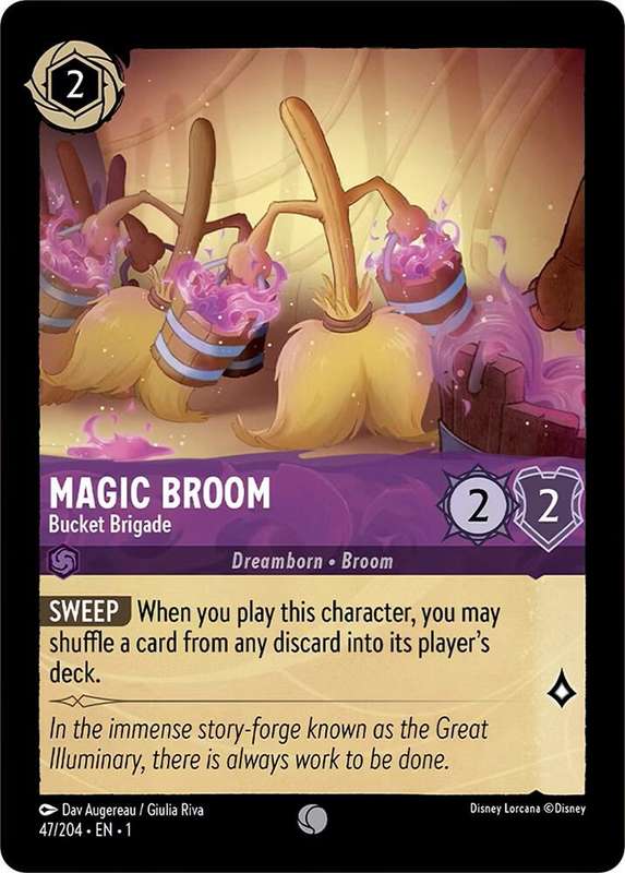 Disney Lorcana Trading Card Game - Magic Broom - Bucket Brigade - The First Chapter (1) The First Ch