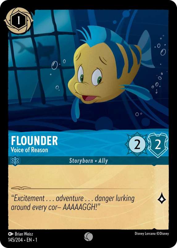 Disney Lorcana Trading Card Game -  Flounder - Voice of Reason - The First Chapter (1)