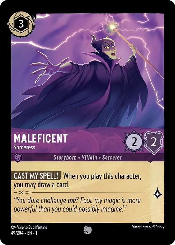 Disney Lorcana Trading Card Game - Maleficent - Sorceress - The First Chapter (1)