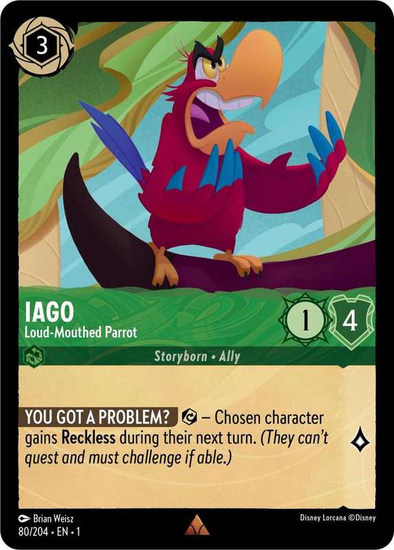 Disney Lorcana Trading Card Game - Iago - Loud-Mouthed Parrot - The First Chapter (1)