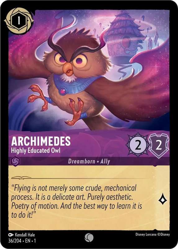 Disney Lorcana Trading Card Game - Archimedes - Highly Educated Owl - The First Chapter (1)