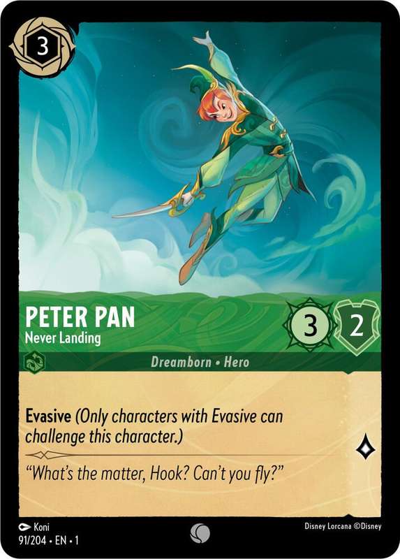 Disney Lorcana Trading Card Game - Peter Pan - Never Landing - The First Chapter (1)