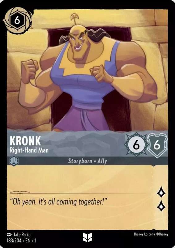 Disney Lorcana Trading Card Game - Kronk - Right-Hand Man - The First Chapter (1)