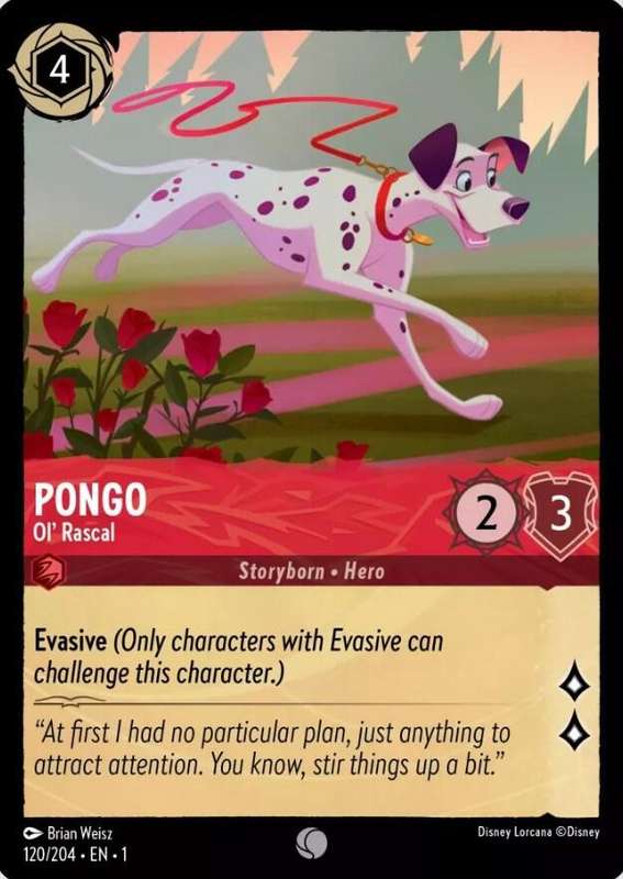 Disney Lorcana Trading Card Game - Pongo - Ol' Rascal - The First Chapter (1)