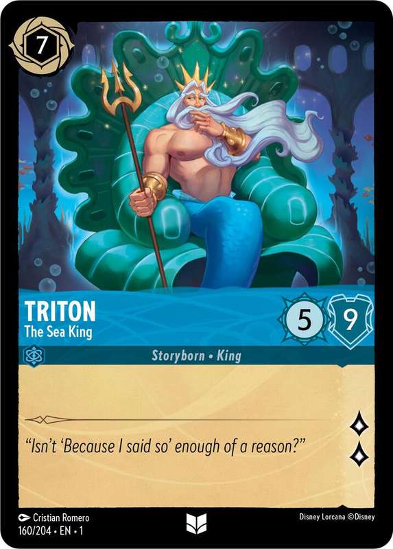 Disney Lorcana Trading Card Game - Triton - The Sea King - The First Chapter (1)