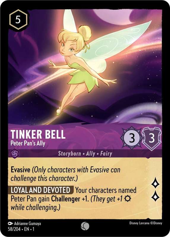 Disney Lorcana Trading Card Game - Tinker Bell - Peter Pan's Ally - The First Chapter (1)