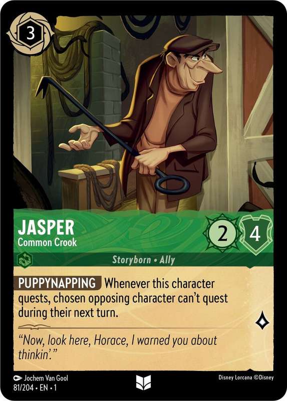 Disney Lorcana Trading Card Game - Jasper - Common Crook - The First Chapter (1)