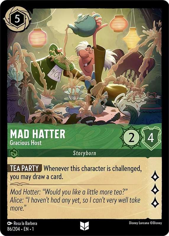 Disney Lorcana Trading Card Game - Mad Hatter - Gracious Host - The First Chapter (1)