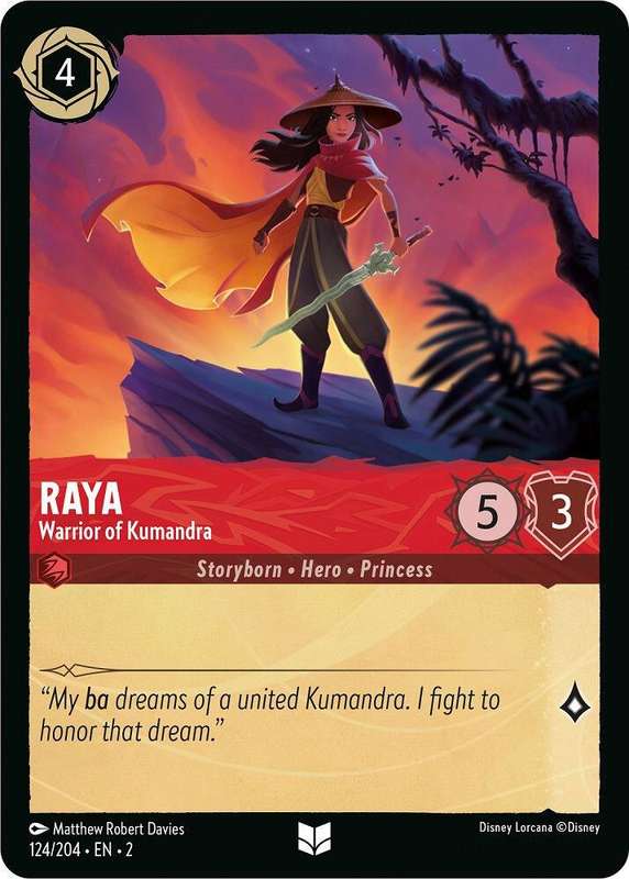 Disney Lorcana Trading Card Game - Raya - Warrior of Kumandra - Rise of the Floodborn (2)