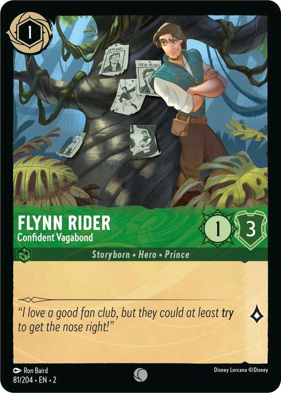 Disney Lorcana Trading Card Game - Flynn Rider - Confident Vagabond - Rise of the Floodborn (2)