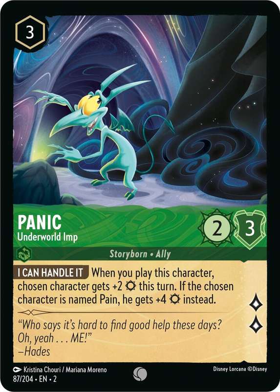 Disney Lorcana Trading Card Game - Panic - Underworld Imp - Rise of the Floodborn (2)