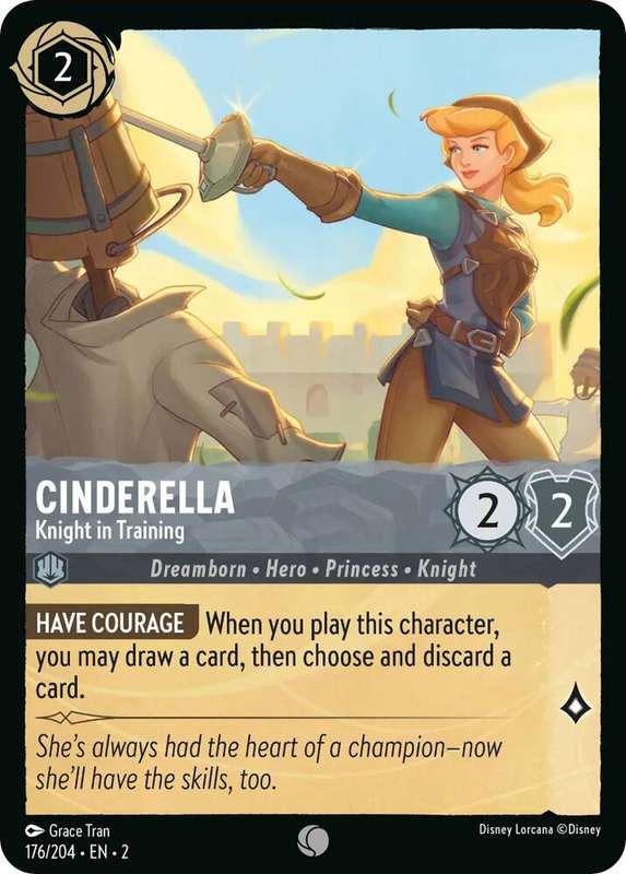 Disney Lorcana Trading Card Game - Cinderella - Knight in Training - Rise of the Floodborn (2)