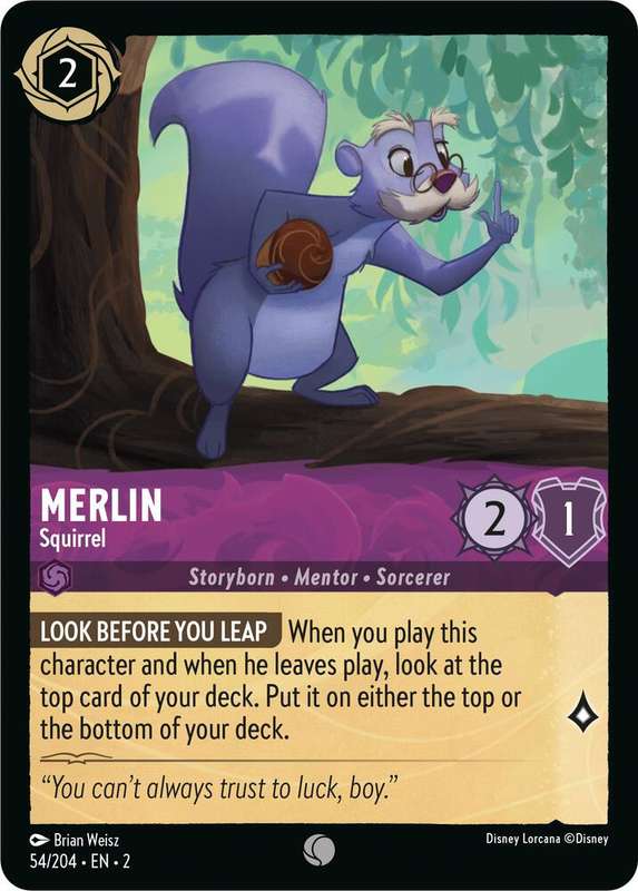 Disney Lorcana Trading Card Game - Merlin - Squirrel - Rise of the Floodborn (2)
