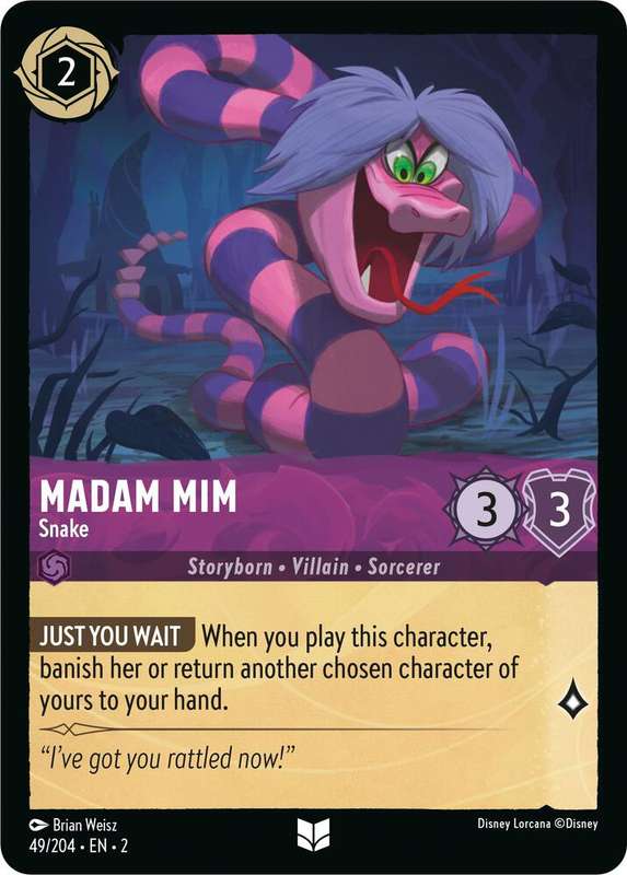 Disney Lorcana Trading Card Game - Madam Mim - Snake - Rise of the Floodborn (2)