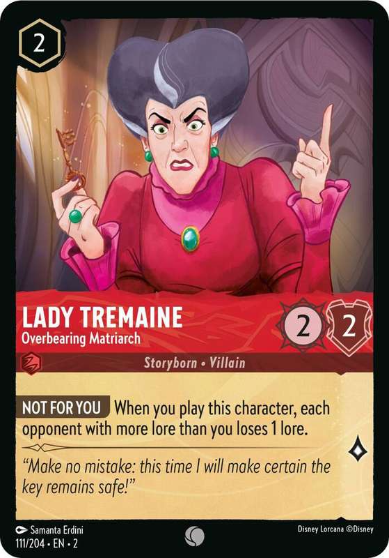 Disney Lorcana Trading Card Game - Lady Tremaine - Overbearing Matriarch - Rise of the Floodborn (2)