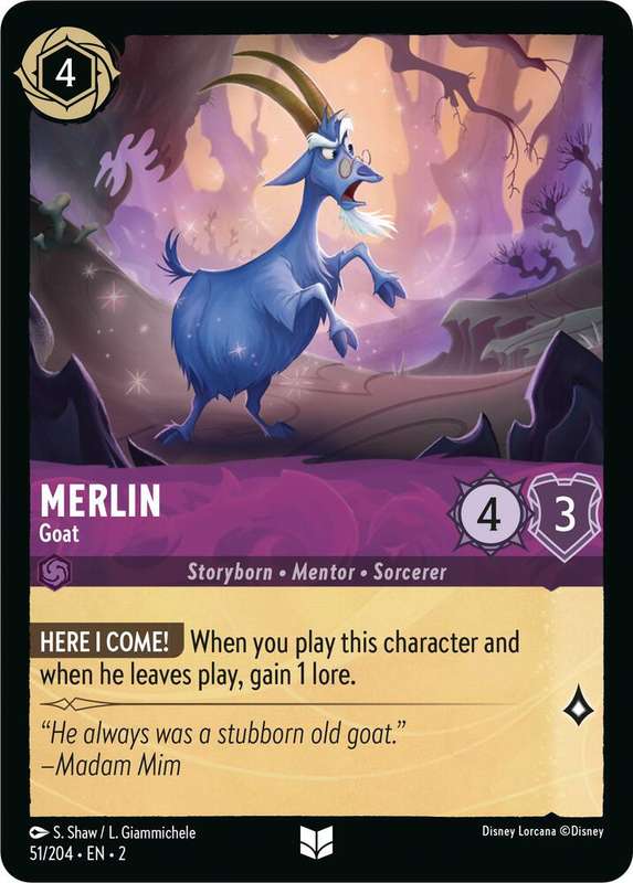 Disney Lorcana Trading Card Game - Merlin - Goat - Rise of the Floodborn (2)
